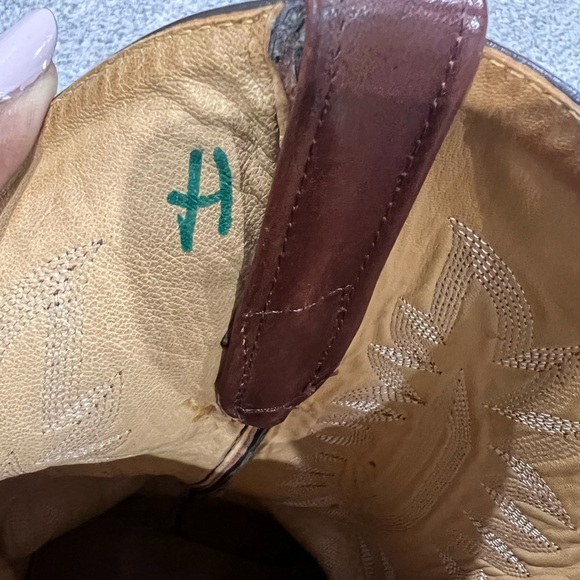 Old West Men’s Brown Genuine Leather Classic Western Boots Size US 11.5 D - Picture 8 of 14